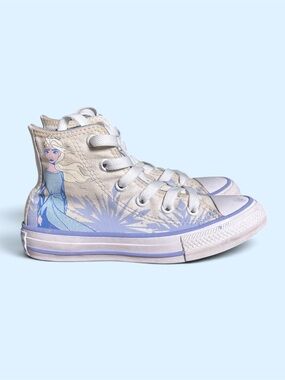 Converse All Star  Size 11 Girls Elsa Disney Frozen Hi-Top Sneakers Discontinued